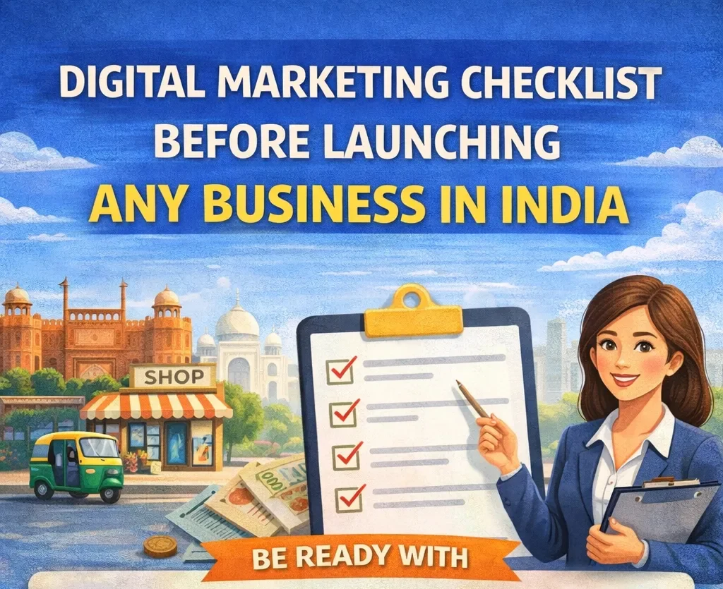 Digital Marketing Checklist Before Launching Any Business in India (2026) 6 Digital Marketing Checklist Before Launching Any Business in India