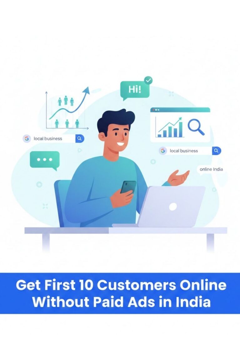 Get First 10 Customers Online Without Paid Ads in India