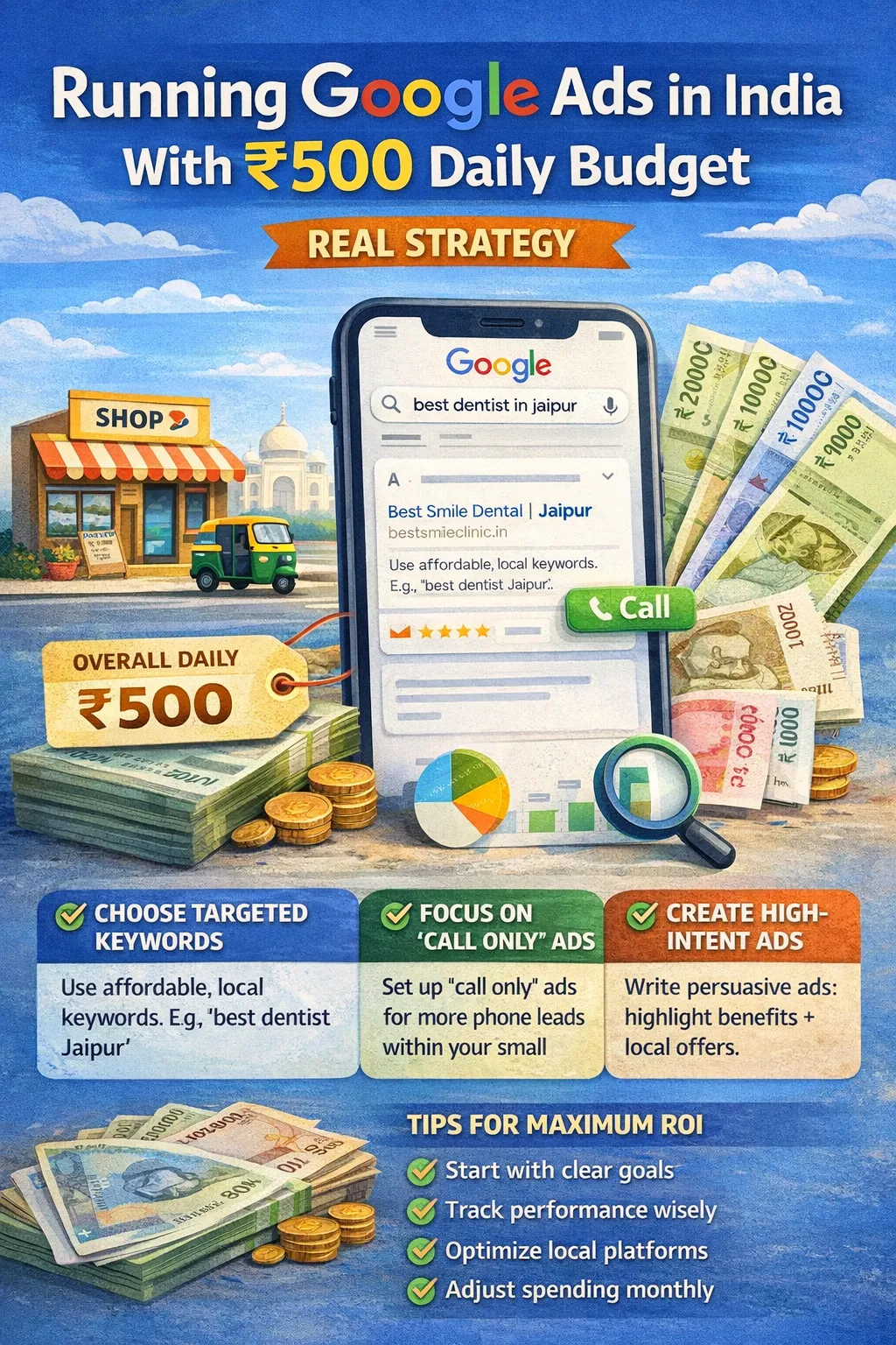Running Google Ads in India With ₹500 Daily Budget